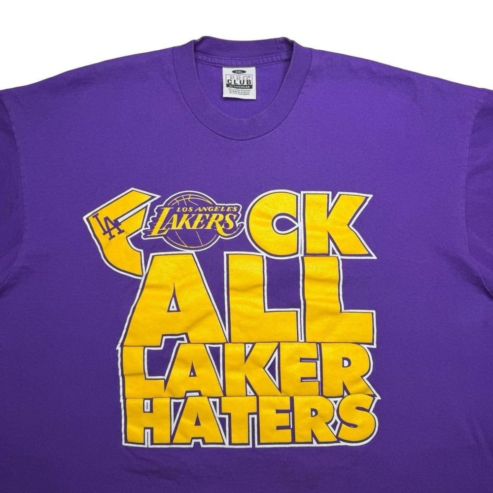 Vintage 2000s LA Los Angeles Lakers Fu*k Haters Kobe Bryant era basketball shirt
